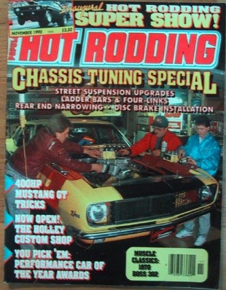 POPULAR HOT RODDING 1990 NOV - NEW MOTIONS, SYCLONE, BOSS 302